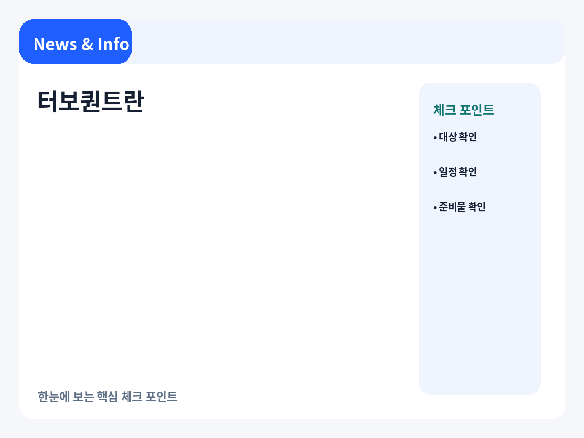 터보퀀트 개념과 시장 반응 포인트를 정리한 안내 이미지